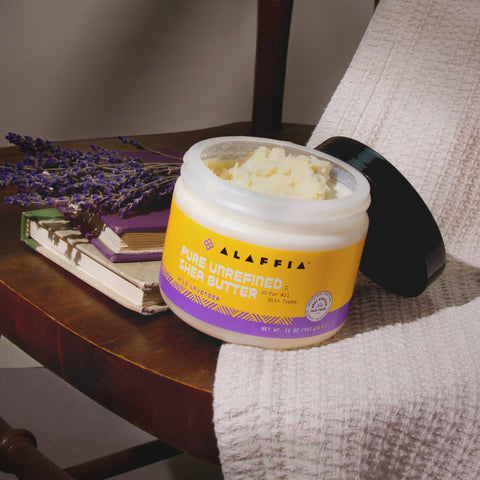 Alaffia Pure Unrefined Shea Butter, Wild Lavender 11oz